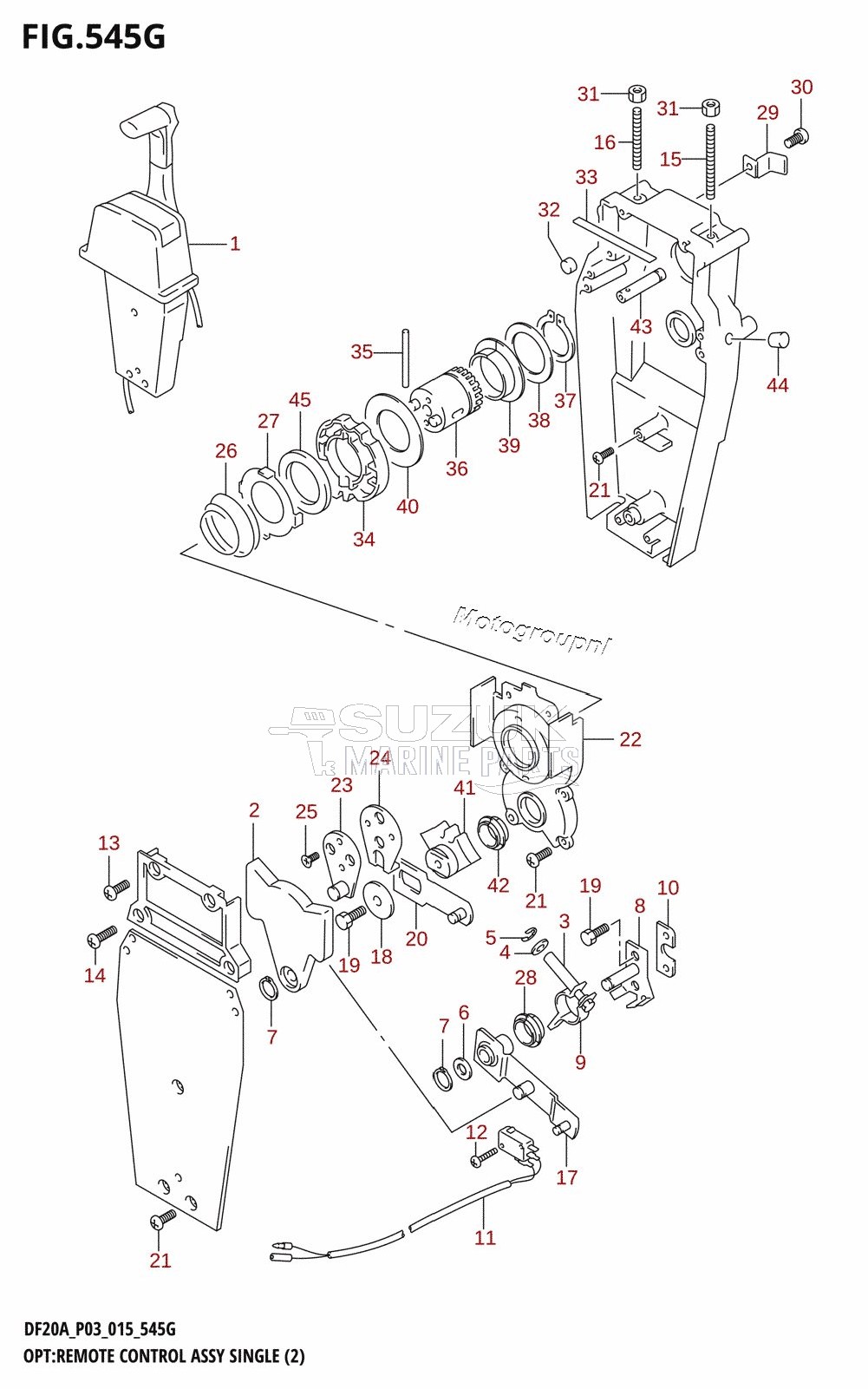 OPT:REMOTE CONTROL ASSY SINGLE (2) (DF20AR:P03)