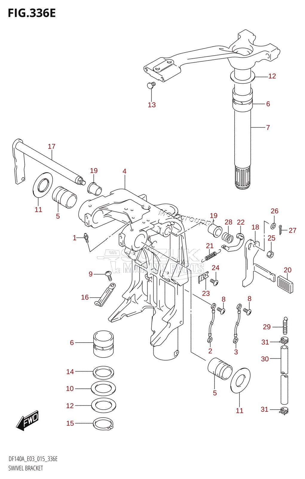 SWIVEL BRACKET (DF140AZ:E03)