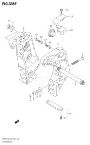 DF115T From 11502F-210001 (E01 E40)  2012 drawing CLAMP BRACKET (DF115Z:E40)