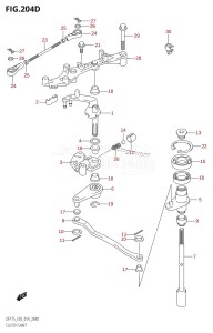 DF175ZG From 17502Z-410001 (E03)  2014 drawing CLUTCH SHAFT (DF150ZG:E03)