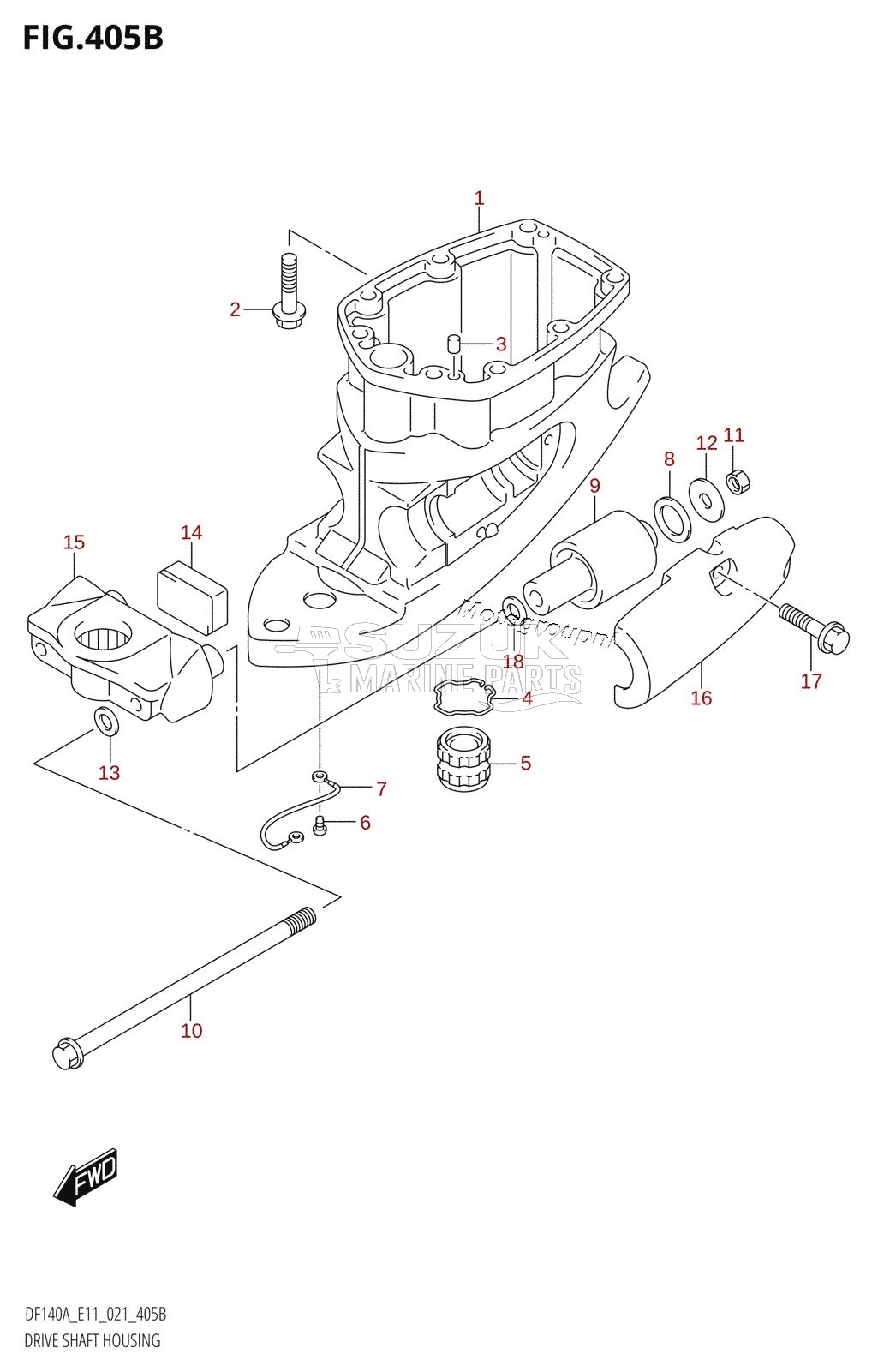 DRIVE SHAFT HOUSING (DF115AT,DF115AZ,DF140AT,DF140AZ)