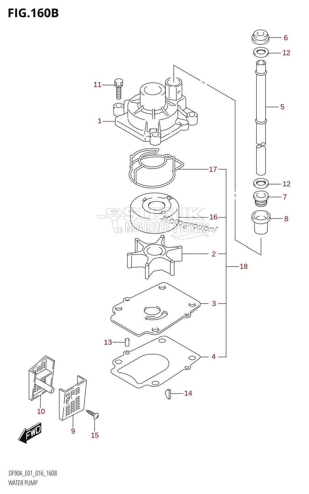 WATER PUMP (DF70A:E40)