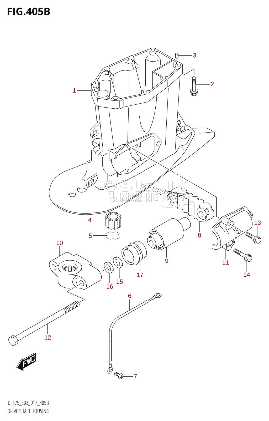 DRIVE SHAFT HOUSING (DF150Z:E03)