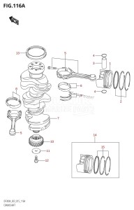 DF300A From 30002P-510001 (E03)  2015 drawing CRANKSHAFT