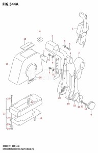 DF20A From 02002F-440001 (P01 - P40)  2024 drawing OPT:REMOTE CONTROL ASSY SINGLE (1) (DF9.9B,DF9.9BR,DF15A)