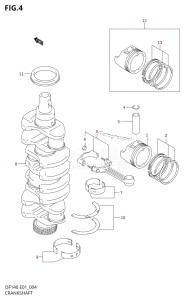 DF140 From 14001F-880001 (E01 E40)  2008 drawing CRANKSHAFT