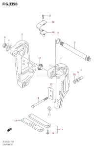 DF250Z From 25001Z-421001 (E01)  2004 drawing CLAMP BRACKET (L-TRANSOM)