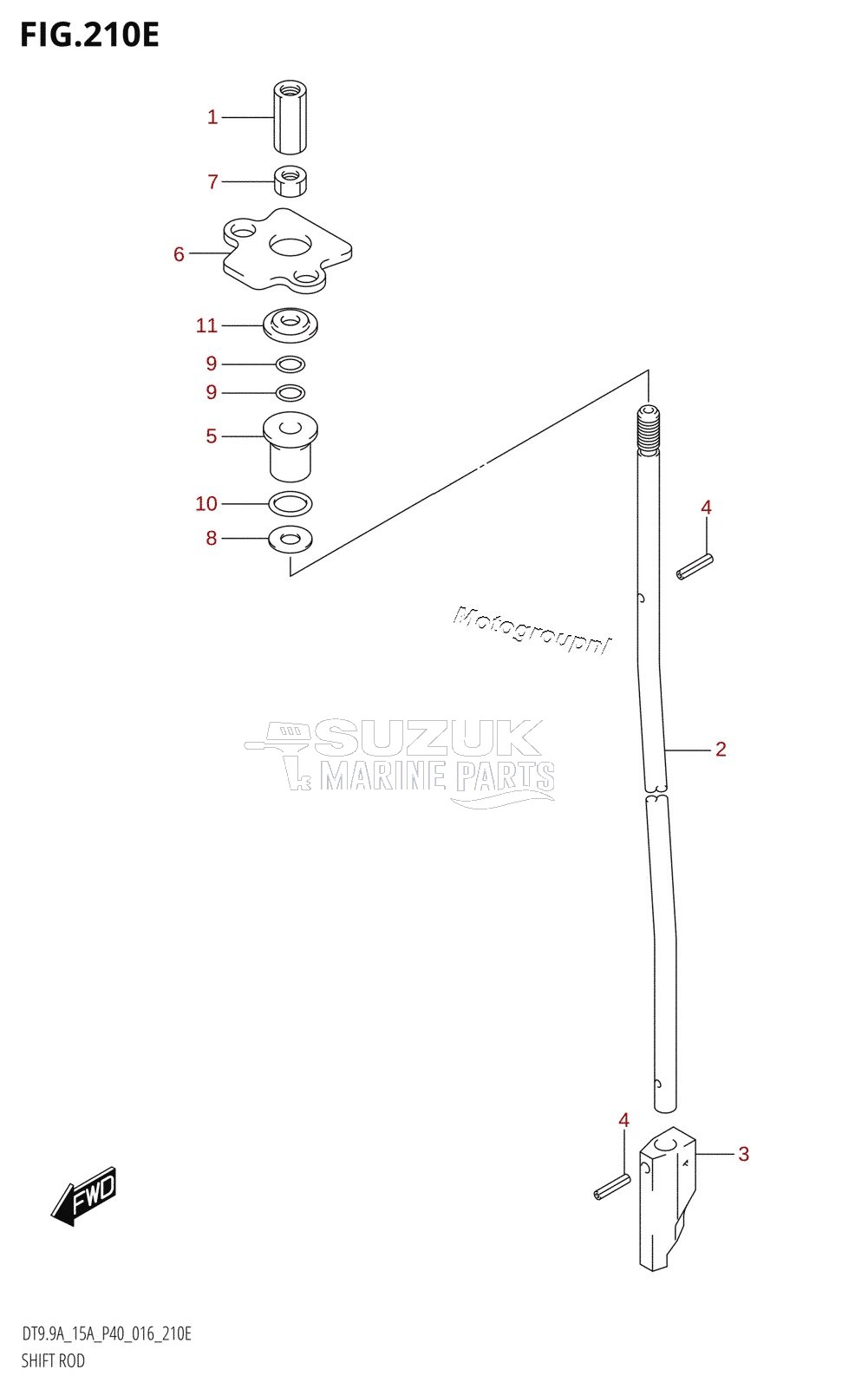 SHIFT ROD (DT9.9AK:P36)