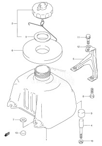 DT4 From 00402-351001 ()  1993 drawing FUEL TANK (DT5Y)