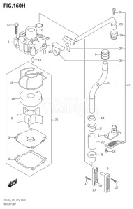 10003F-510001 (2005) 100hp E01-Gen. Export 1 (DF100AT) DF100A drawing WATER PUMP (DF140AZ:E01)