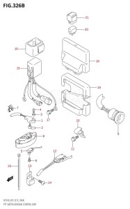 DF250Z From 25003Z-310001 (E01 E40)  2013 drawing PTT SWITCH /​ ENGINE CONTROL UNIT (DF200T:E40)