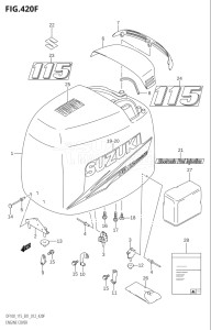 11502Z-210001 (2012) 115hp E01 E40-Gen. Export 1 - Costa Rica (DF115Z) DF115Z drawing ENGINE COVER (DF115Z:E40)