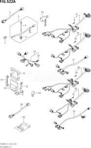 17503P-240001 (2022) 175hp E11-Gen. Export 2 (DF175AP    DF175AP) DF175AP drawing OPT:HARNESS (1) (020,021)