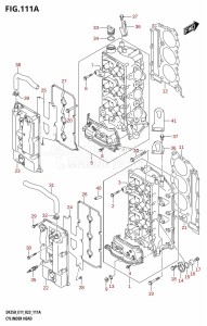 DF225Z From 22503Z-040001 (E01 E03 E40)  2020 drawing CYLINDER HEAD (DF200T,DF200Z,DF225T,DF225Z)