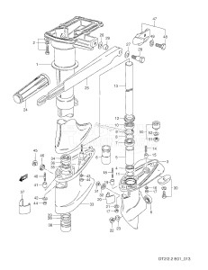 DT2.2 From 00221-651001 ()  1996 drawing DRIVE SHAFT HOUSING (DT2 /​ DT2.2)