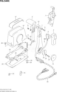 02504F-710001 (2017) 25hp P03-U.S.A (DF25A  DF25AQ  DF25AR  DF25AT  DF25ATH) DF25A drawing OPT:REMOTE CONTROL ASSY SINGLE (1) (DF30AT:P03)