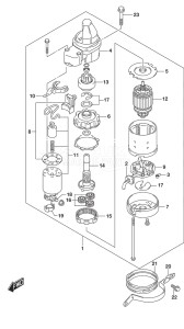 Outboard DF 200AP drawing Starting Motor