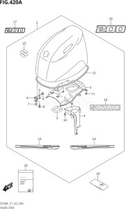 17503P-240001 (2022) 175hp E11-Gen. Export 2 (DF175AP    DF175AP) DF175AP drawing ENGINE COVER (DF200AP:020)