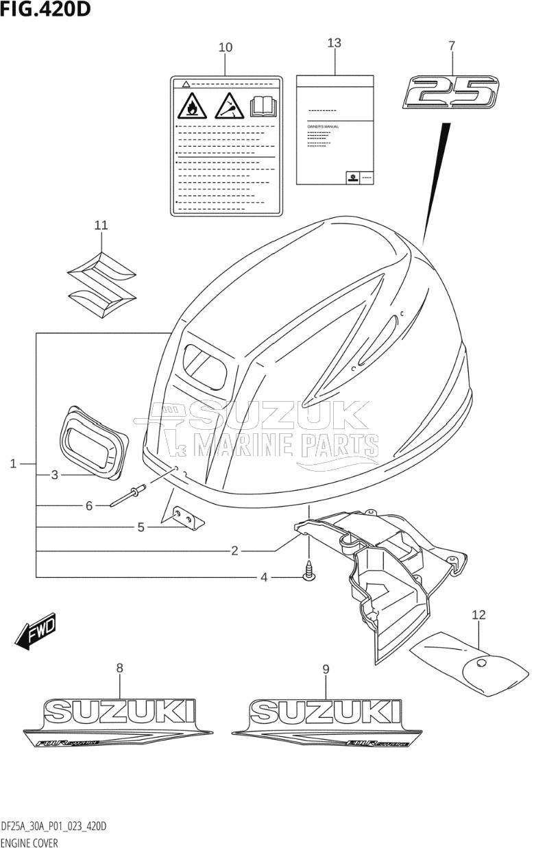 ENGINE COVER ((022,023):(DF25A,DF25AT,DF25ATH))