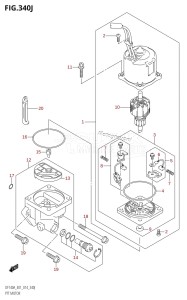 DF100A From 10003F-410001 (E01 E40)  2014 drawing PTT MOTOR (DF140AZ:E01)