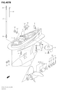 15002Z-310001 (2013) 150hp E01 E40-Gen. Export 1 - Costa Rica (DF150Z) DF150Z drawing GEAR CASE (DF150T:E40)