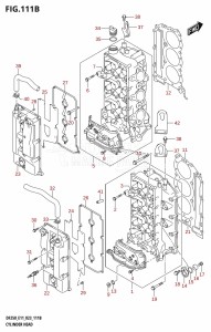 DF200Z From 20002Z-240001 (E01 E40)  2022 drawing CYLINDER HEAD (DF250T,DF250Z)