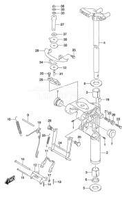 Outboard DF 9.9B drawing Swivel Bracket Non-Remote Control