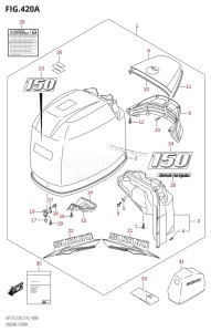 DF175ZG From 17502Z-510001 (E03)  2015 drawing ENGINE COVER (DF150T:E03)