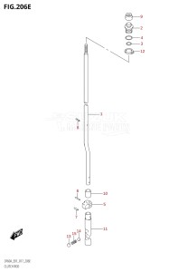 06003F-710001 (2017) 60hp E01 E40-Gen. Export 1 - Costa Rica (DF60AVT  DF60AVTH) DF60A drawing CLUTCH ROD (DF50A:E01)