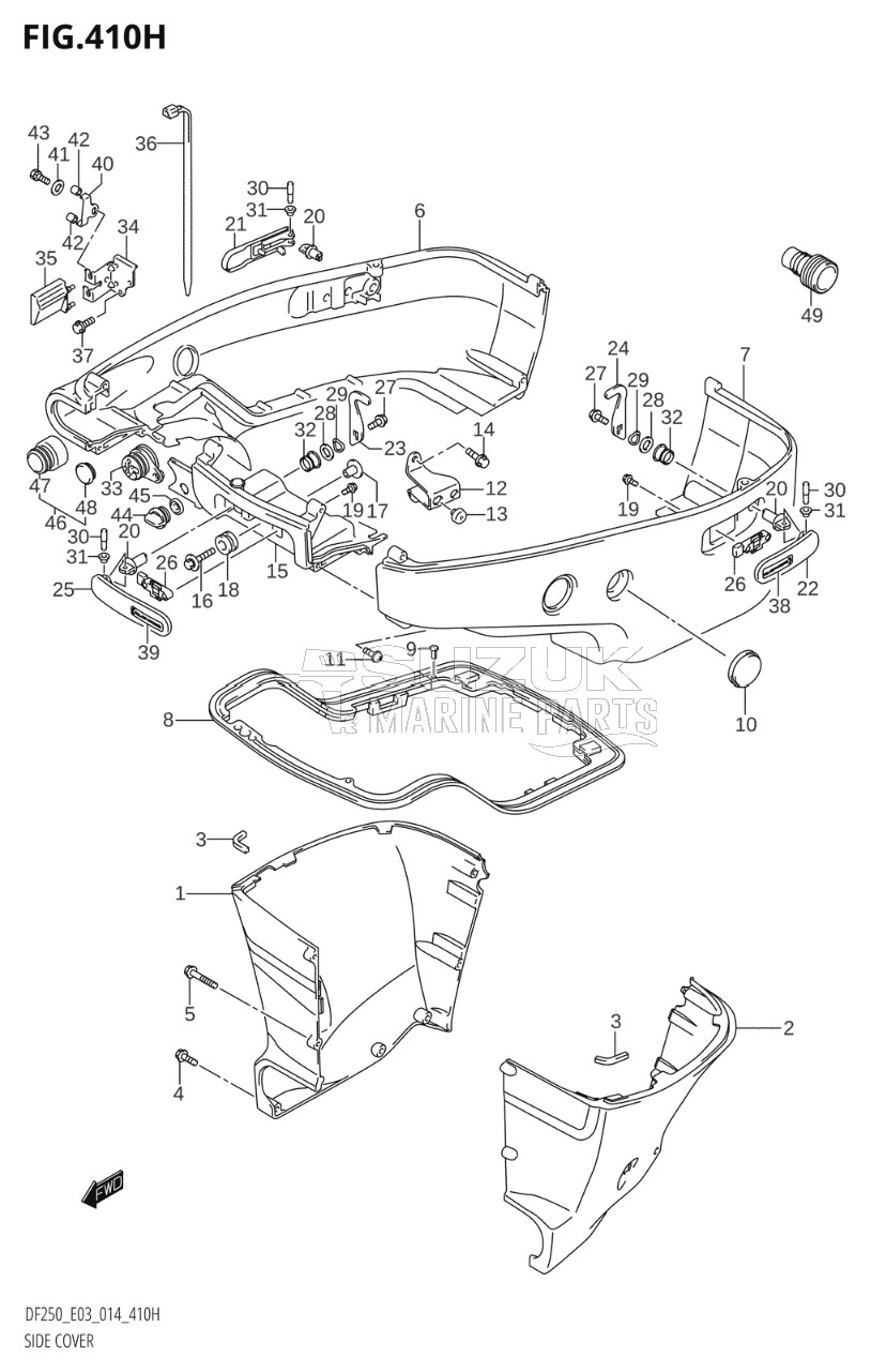 SIDE COVER (DF250ST:E03)