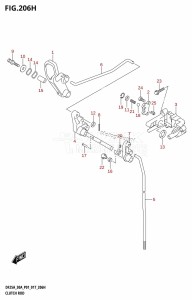 DF30A From 03003F-710001 (P01 P40)  2017 drawing CLUTCH ROD (DF30ATH:P01)