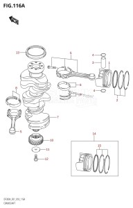 DF300A From 30002P-810001 (E01 E40)  2018 drawing CRANKSHAFT