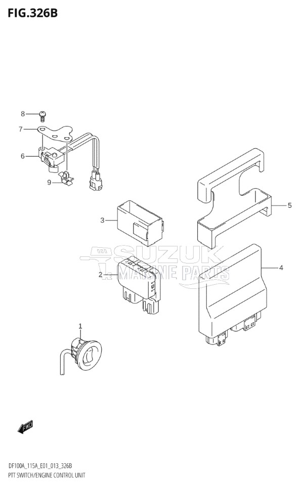 PTT SWITCH / ENGINE CONTROL UNIT (DF100AT:E40)