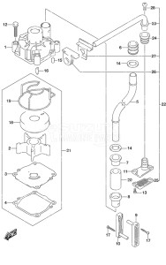 Outboard DF 140A drawing Water Pump