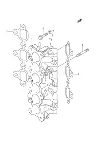 Outboard DF 200 drawing Intake Manifold