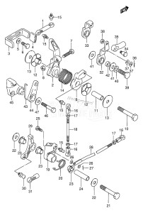 DT75MQ From 07501-912109 ()  1989 drawing THROTTLE LINK (WT,WQ,WHQ,MQ ~MODEL:94)