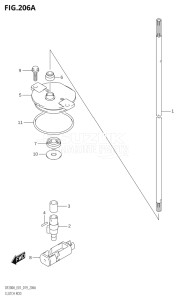 15003Z-910001 (2019) 150hp E01 E40-Gen. Export 1 - Costa Rica (DF150AZ) DF150AZ drawing CLUTCH ROD (DF200AT,DF175AT,DF150AT,DF175AZ,DF150AZ)