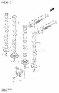 DF250A From 25003P-340001 (E11 E40)  2023 drawing CAMSHAFT (DF250A:(020,021))