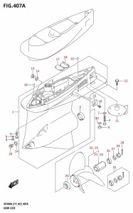 DF300A From 30002P-040001 (E01 E03 E40)  2020 drawing GEAR CASE ((E01,E40):(DF300A,DF250A))