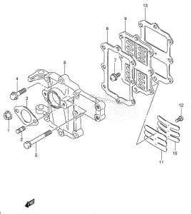 DT8 From 0801-151001 ()  2001 drawing REED VALVE (DT6)