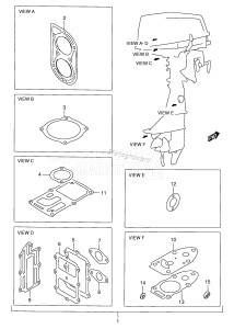 DT8S From 0801-651001 ()  1996 drawing OPTIONAL : GASKET SET (DT6 /​ DT8) (DT5 MODEL:95~99)