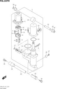 04003F-210001 (2012) 40hp E01-Gen. Export 1 (DF40AQH  DF40AT) DF40A drawing TRIM CYLINDER (DF60ATH:E40)