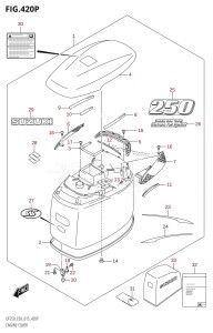 DF200 From 20002F-510001 (E03)  2015 drawing ENGINE COVER (DF250ST:E03)