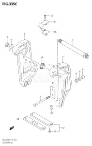 DF225T From 22503F-410001 (E01 E40)  2014 drawing CLAMP BRACKET (DF200T:E40)