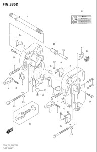 02002F-410001 (2014) 20hp P03-U.S.A (DF20A  DF20AR  DF20AT  DF20ATH) DF20A drawing CLAMP BRACKET (DF9.9BTH:P03)