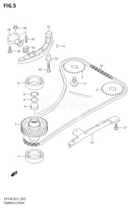 DF140 From 14001F-780001 (E01 E40)  2007 drawing TIMING CHAIN