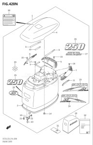 20002Z-410001 (2014) 200hp E03-USA (DF200Z) DF200Z drawing ENGINE COVER (DF250ST:E03)