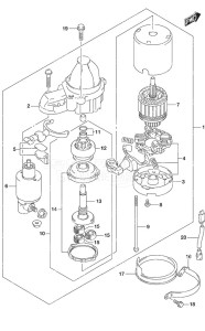 DF 300AP drawing Starting Motor