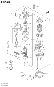 DF225T From 22501F-980001 (E01 E40)  2009 drawing STARTING MOTOR