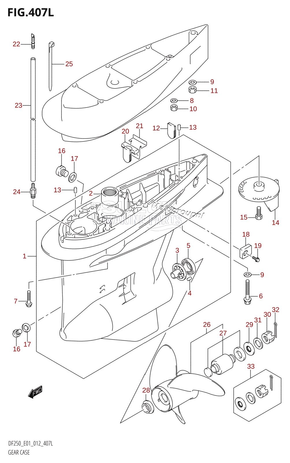 GEAR CASE (DF250Z:E01)